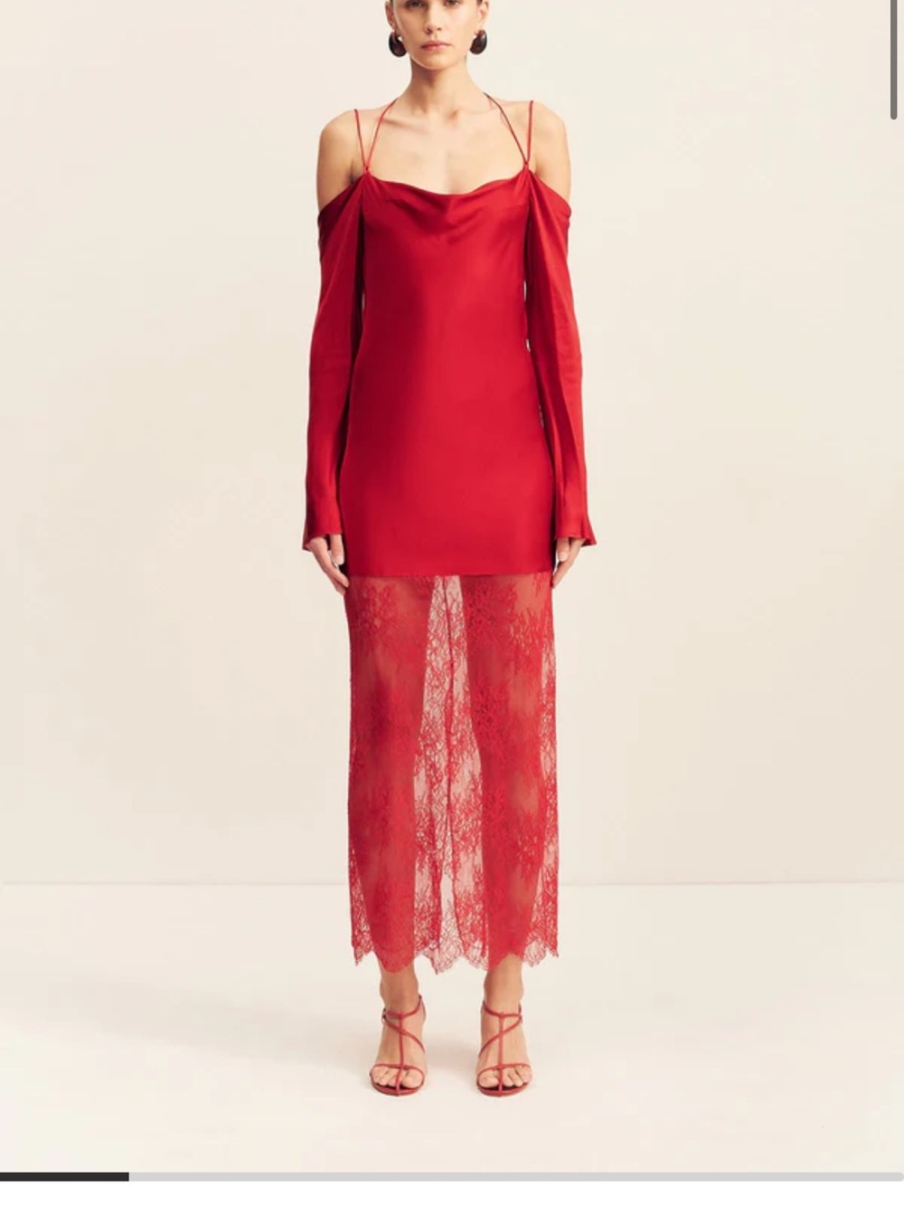 SHONA JOY red lace dress